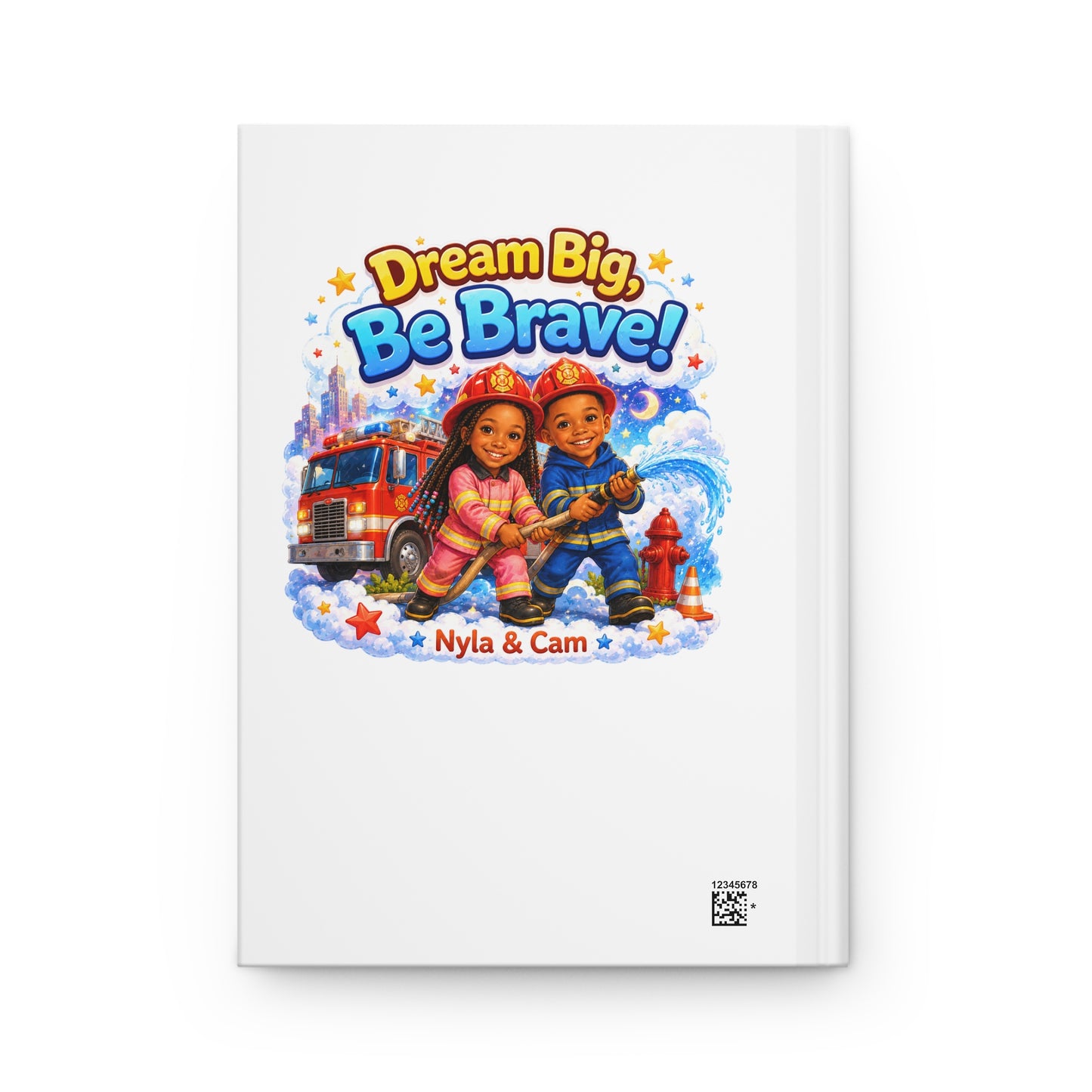 Dream Big Be Brave firefighter kids Hardcover Journal