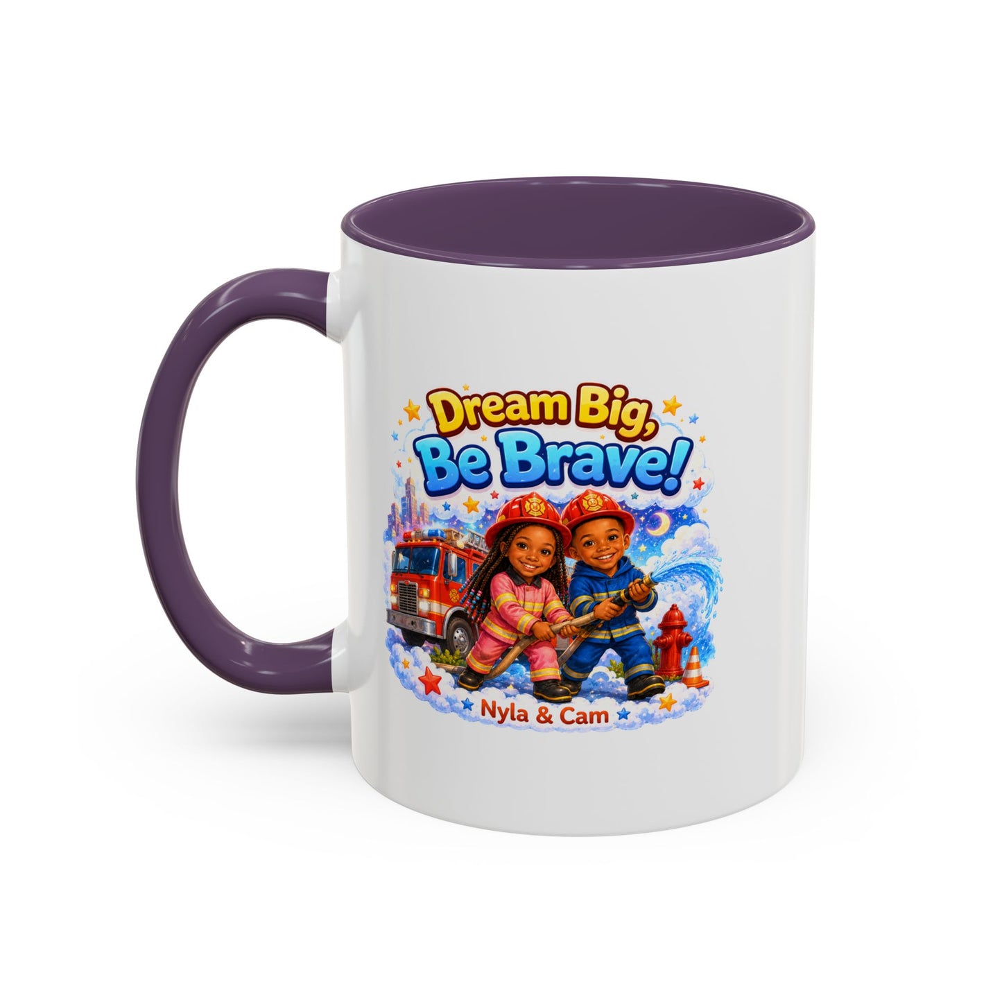 Dream Big Be Brave! Firefighter Kids Mug | Accent Coffee Mug