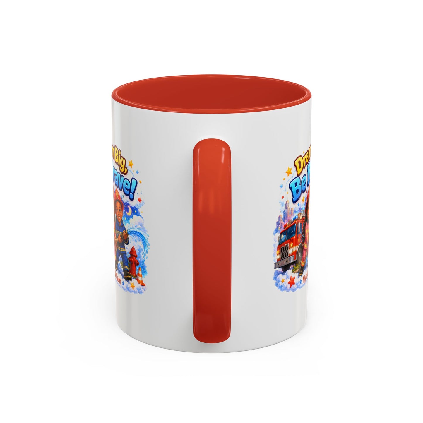 Dream Big Be Brave! Firefighter Kids Mug | Accent Coffee Mug