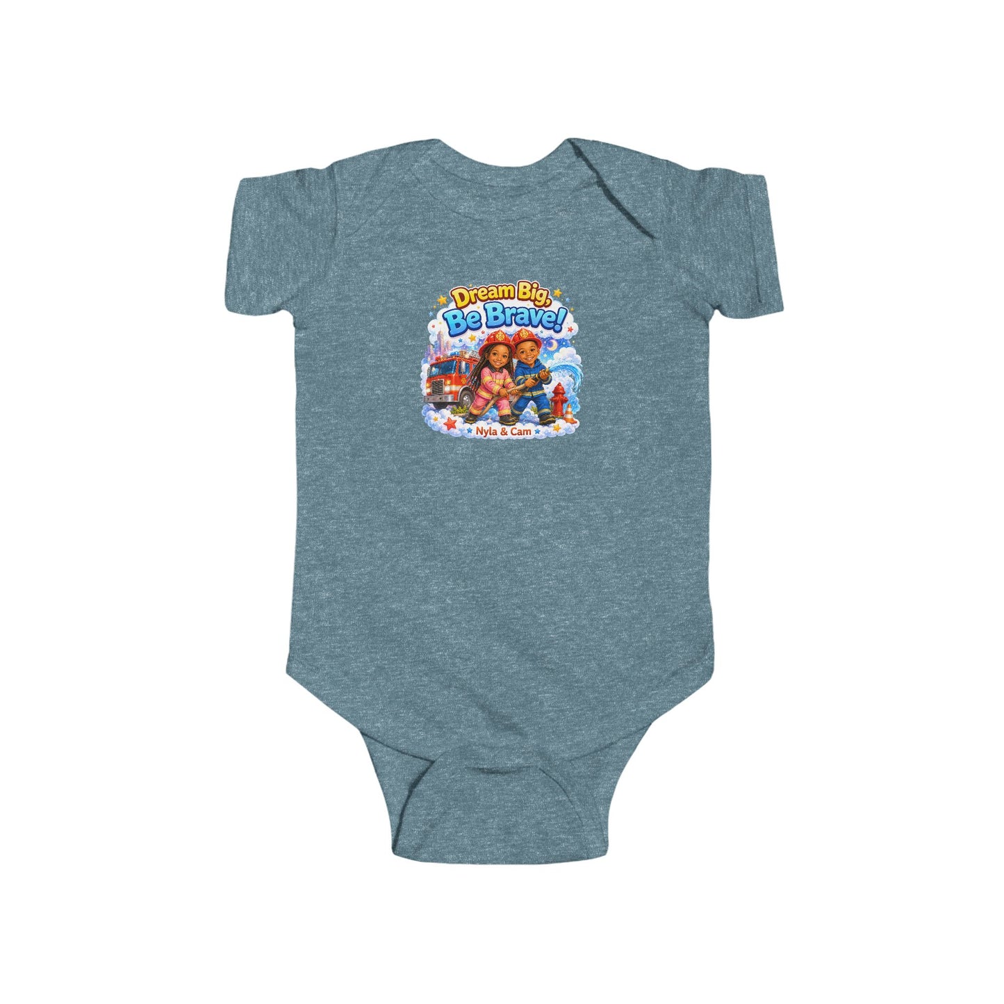 Dream Big Be Brave Bodysuit | Cute Kids Illustration, Colorful Characters