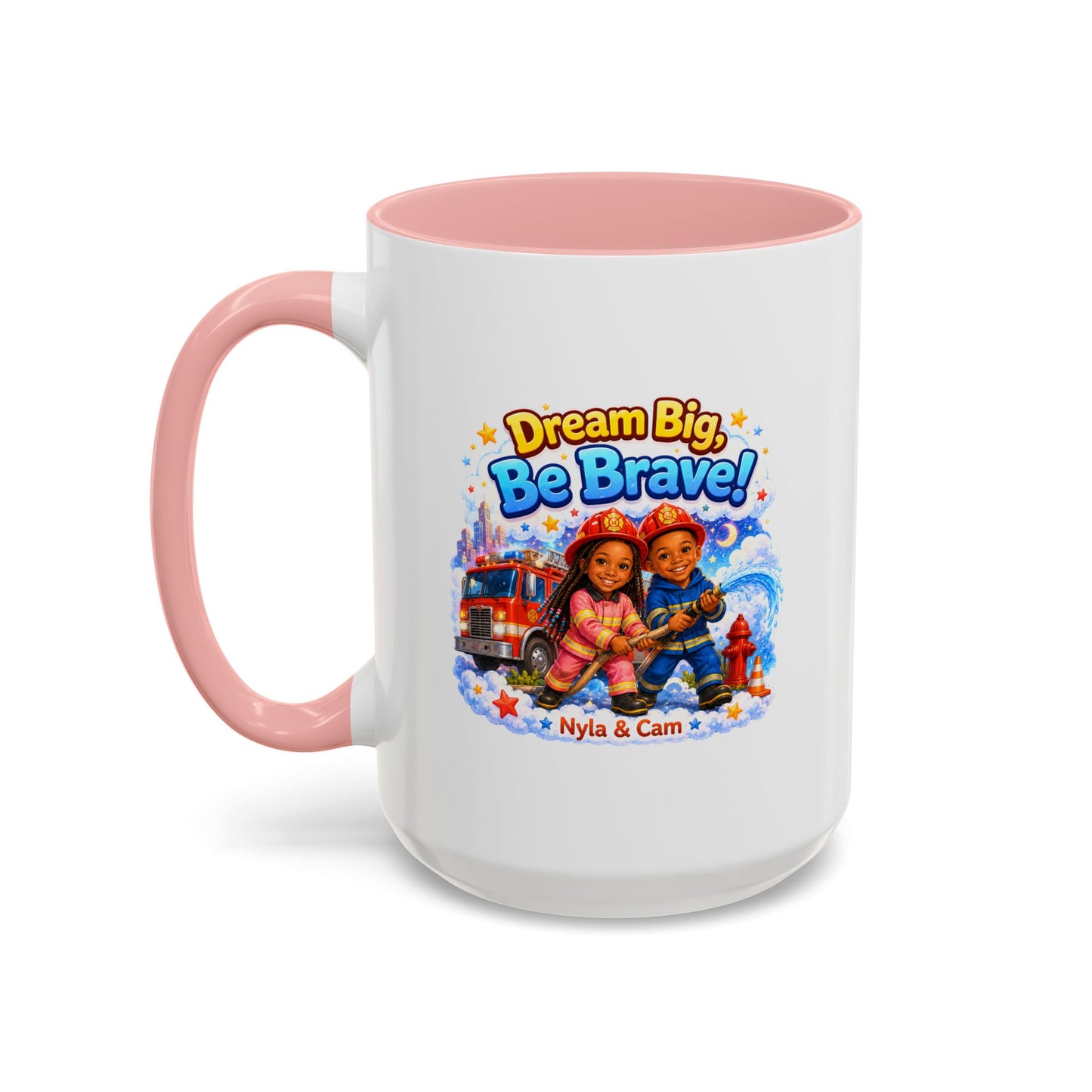 Dream Big Be Brave! Firefighter Kids Mug | Accent Coffee Mug