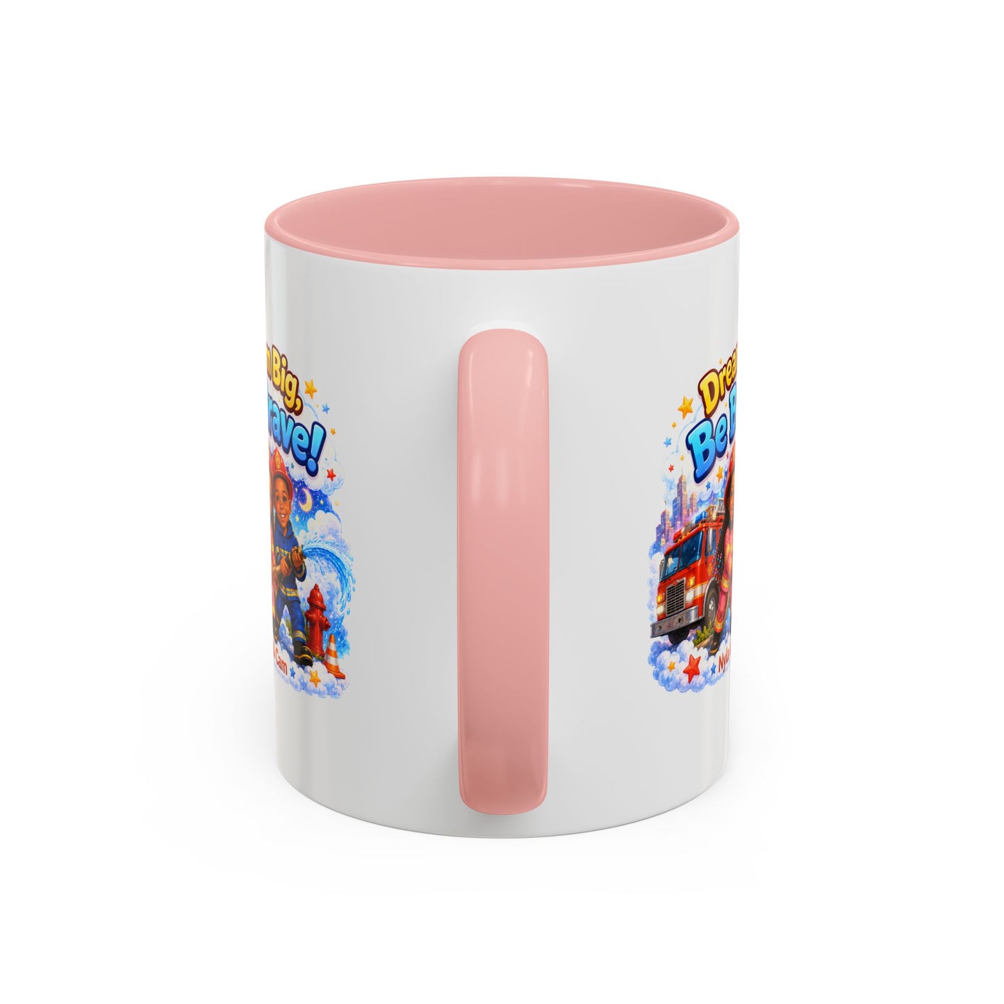 Dream Big Be Brave! Firefighter Kids Mug | Accent Coffee Mug