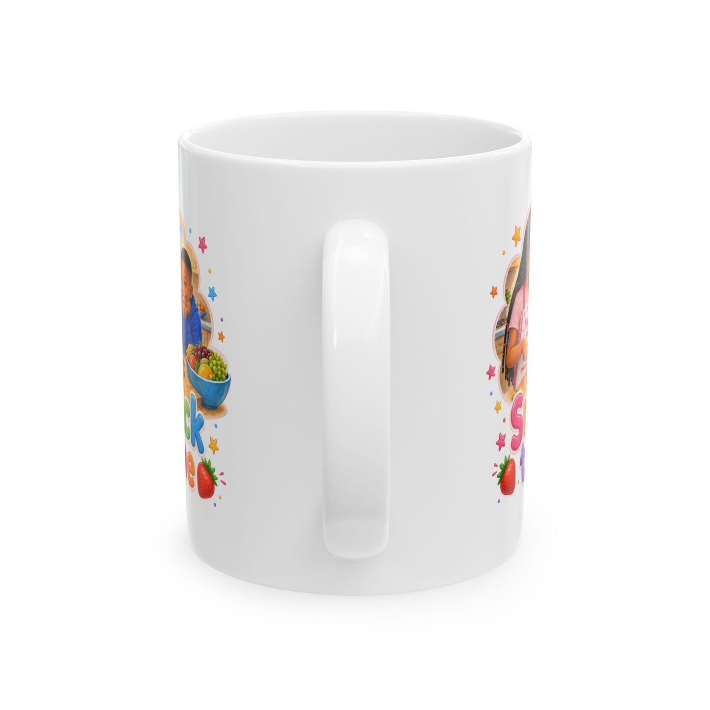 Kids Cooking Cartoon Chef Mug | Cute Kid Chef Illustration, Colorful Food Icons