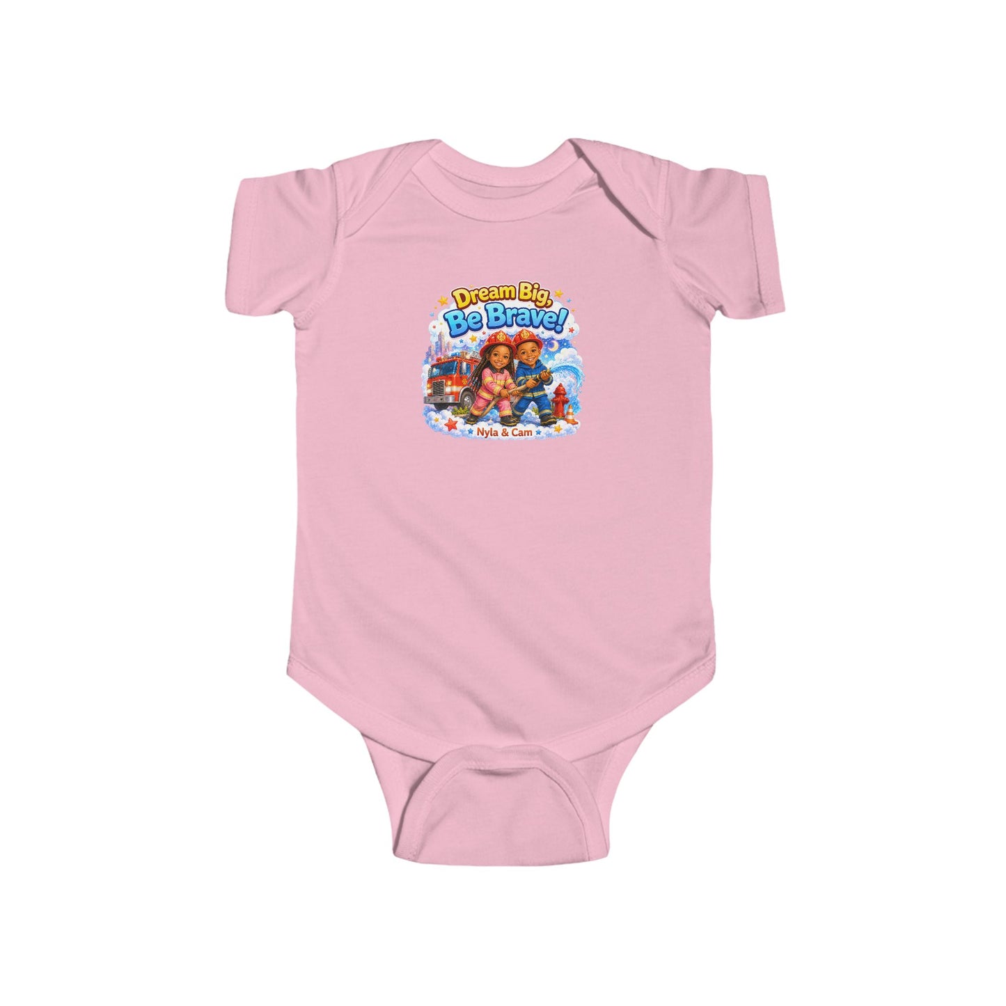 Dream Big Be Brave Bodysuit | Cute Kids Illustration, Colorful Characters