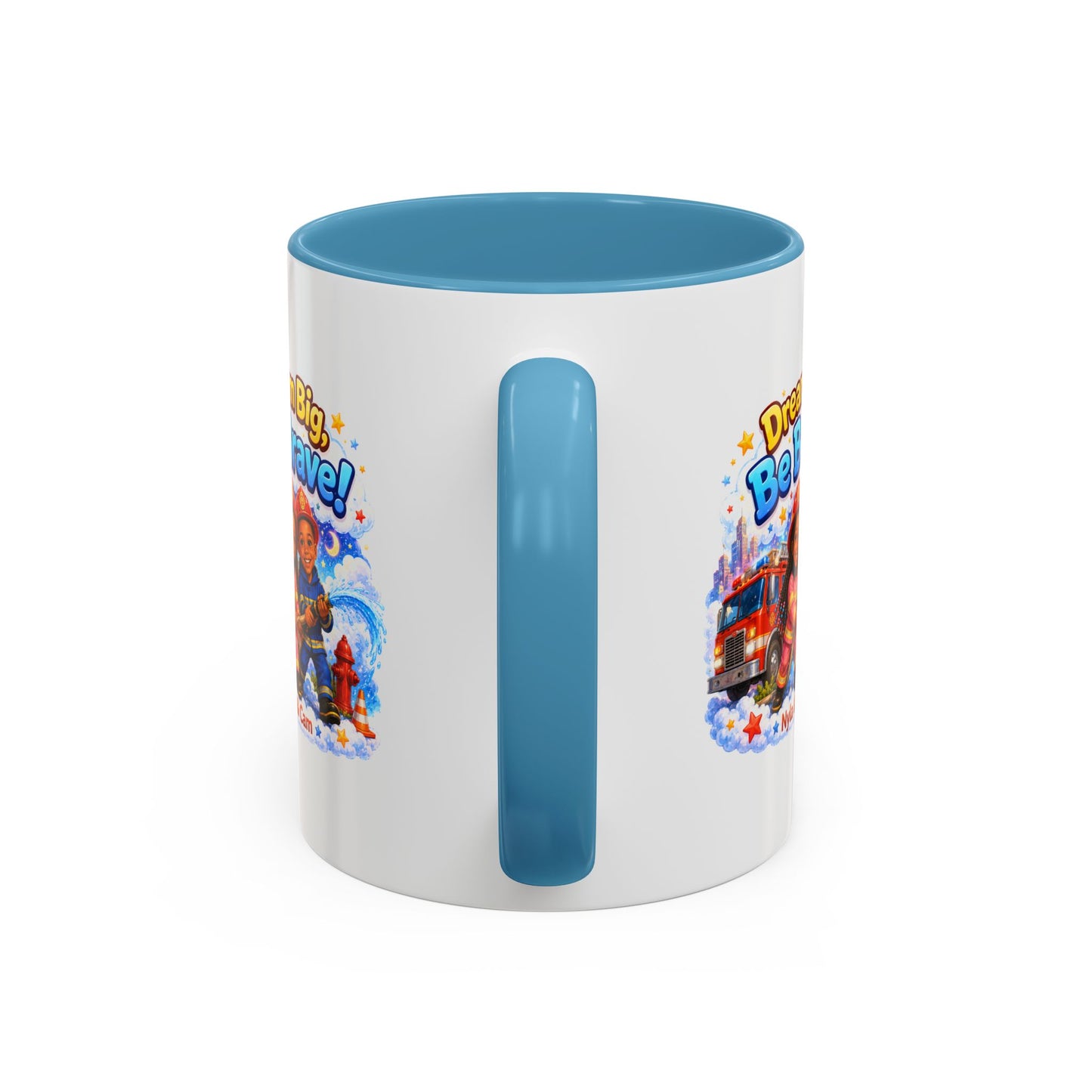 Dream Big Be Brave! Firefighter Kids Mug | Accent Coffee Mug