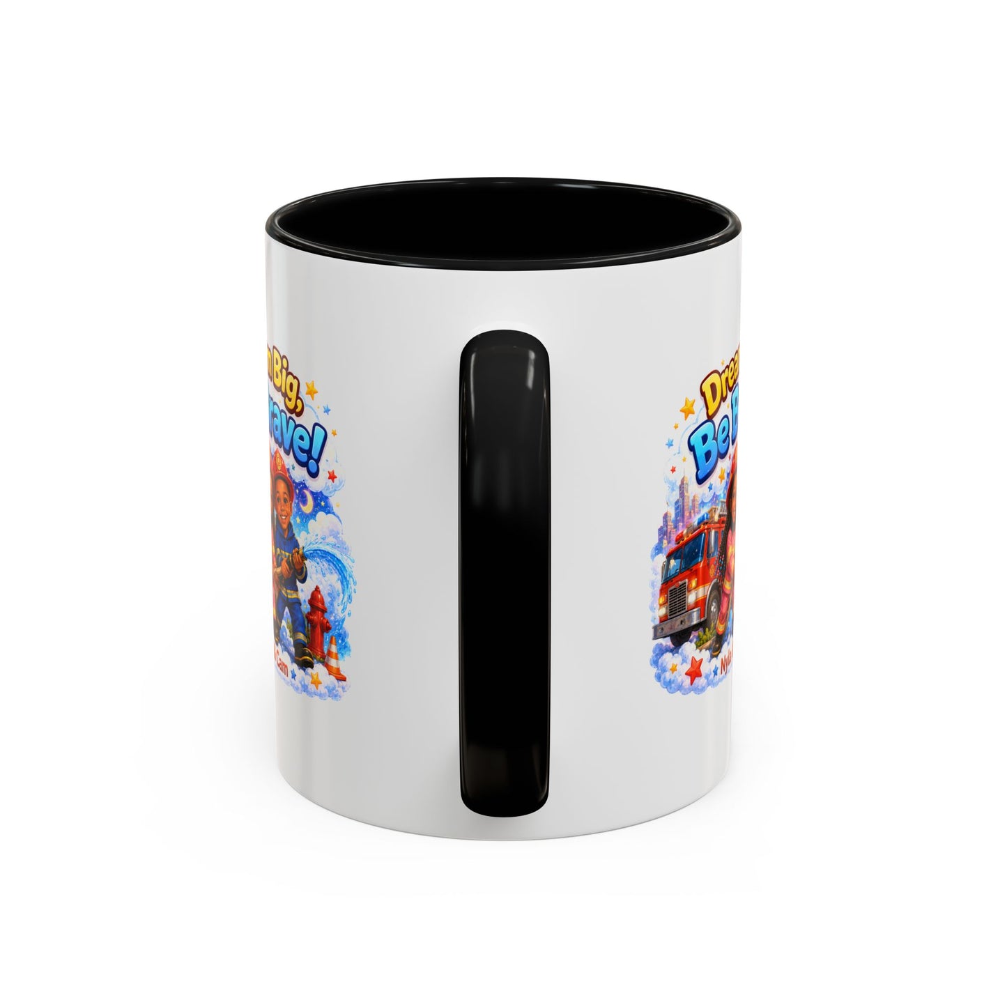 Dream Big Be Brave! Firefighter Kids Mug | Accent Coffee Mug