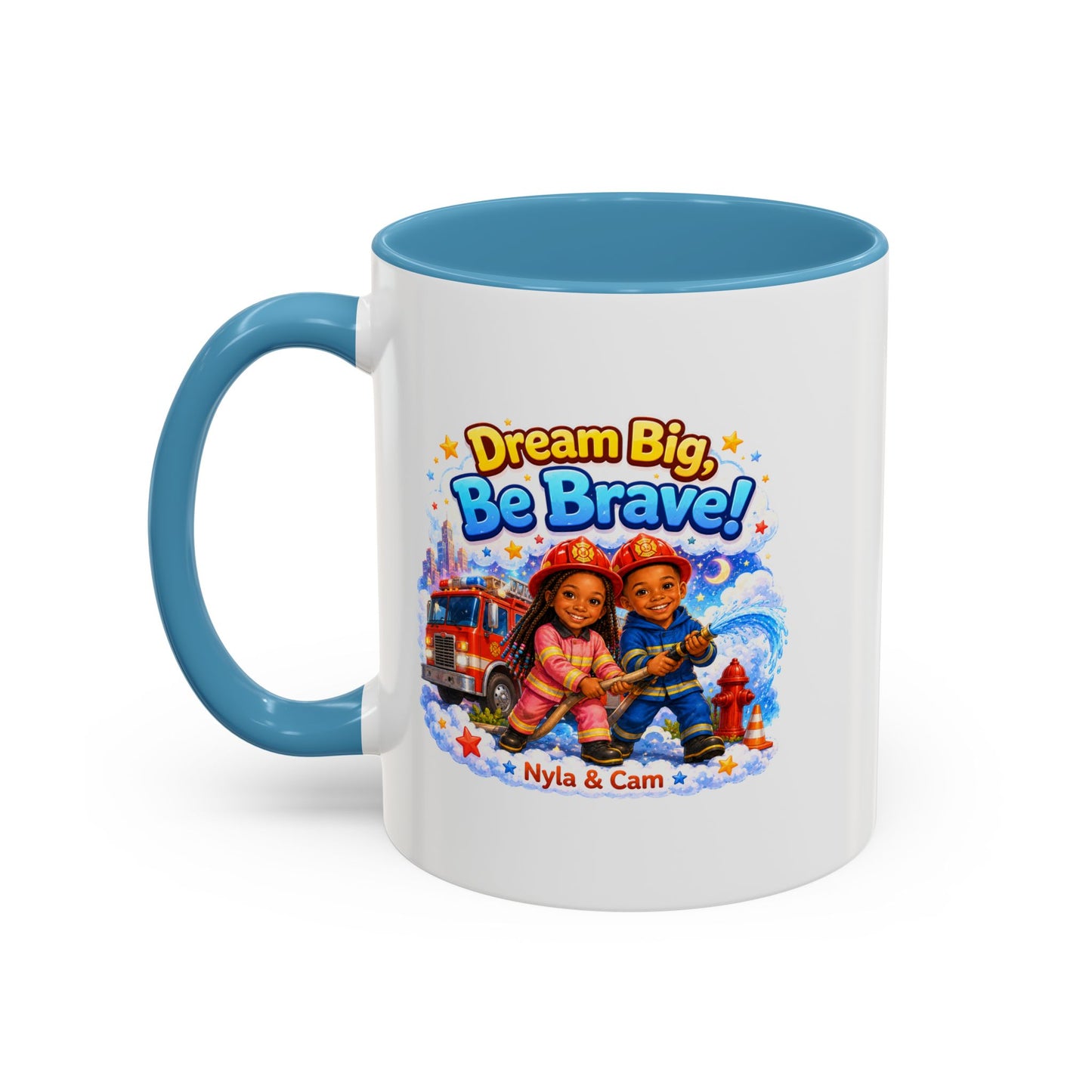 Dream Big Be Brave! Firefighter Kids Mug | Accent Coffee Mug