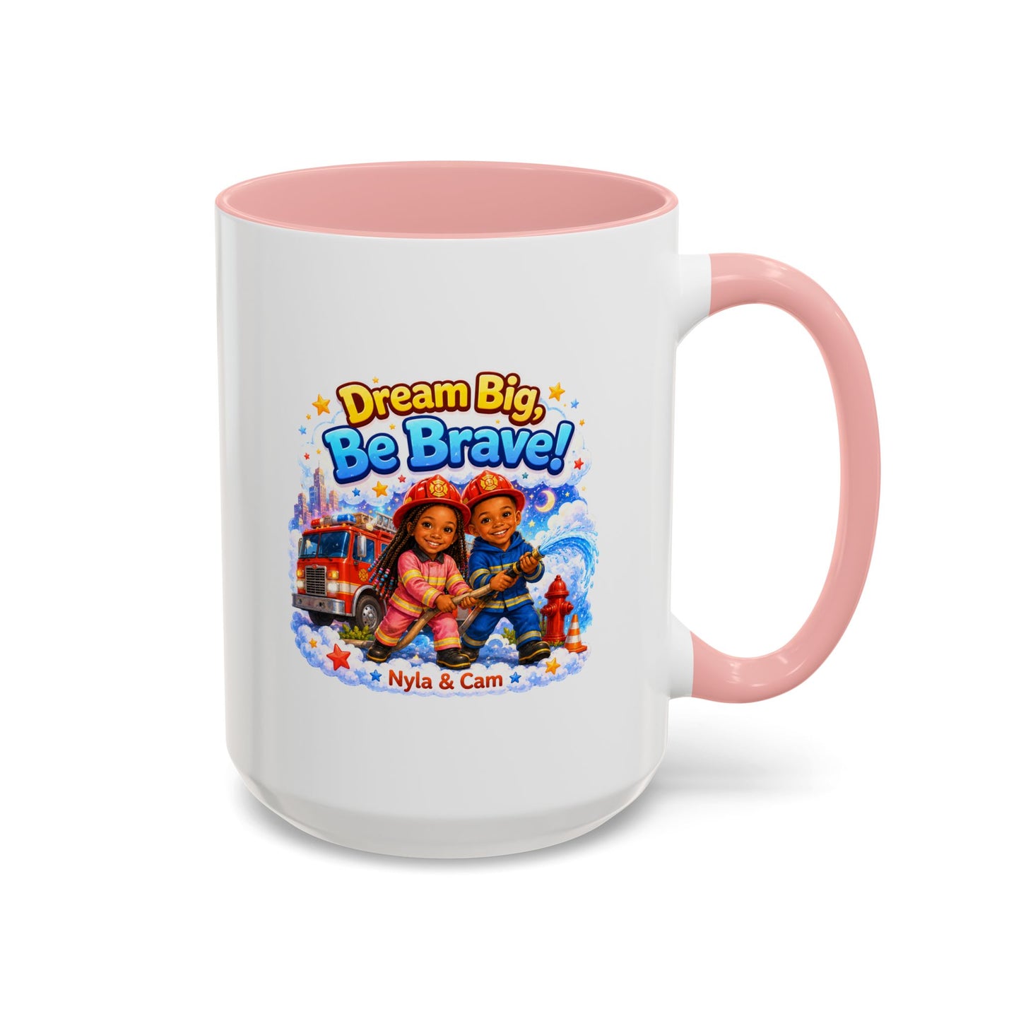 Dream Big Be Brave! Firefighter Kids Mug | Accent Coffee Mug