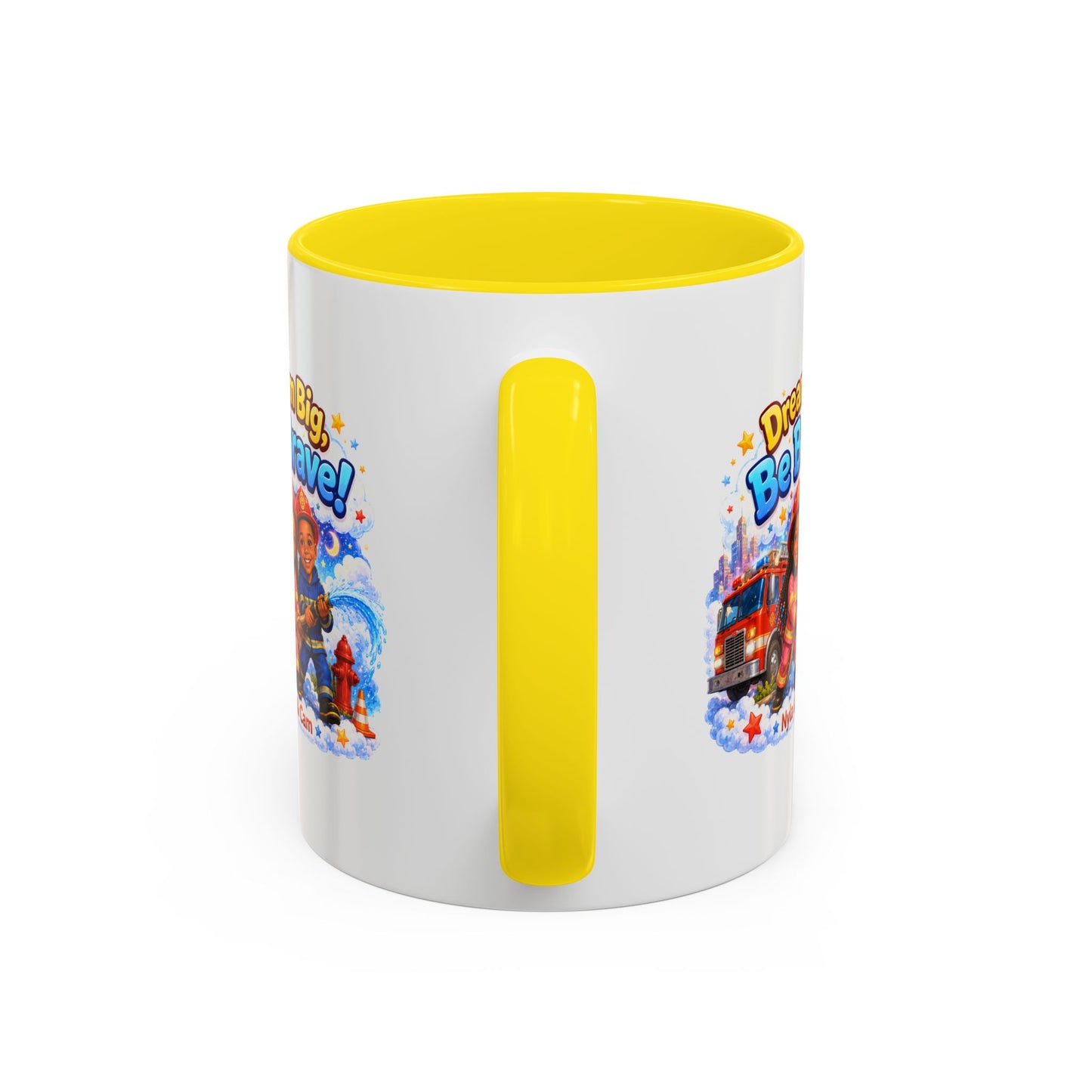 Dream Big Be Brave! Firefighter Kids Mug | Accent Coffee Mug