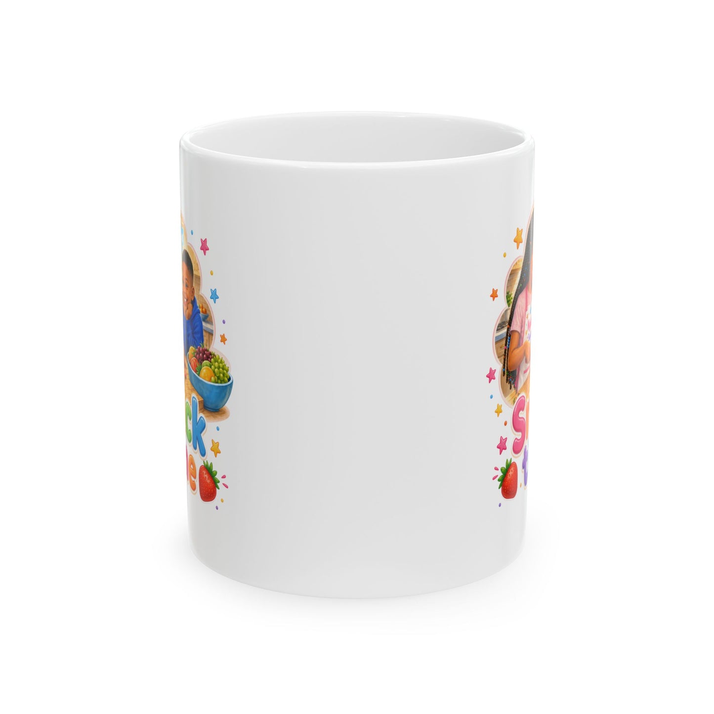 Kids Cooking Cartoon Chef Mug | Cute Kid Chef Illustration, Colorful Food Icons