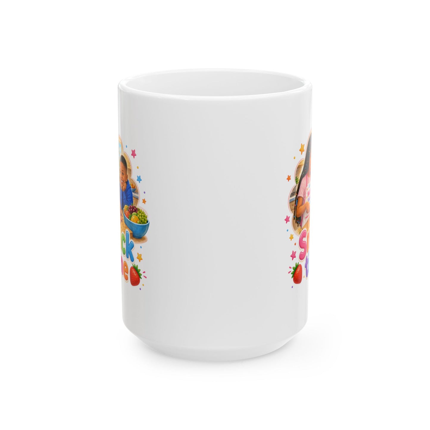 Kids Cooking Cartoon Chef Mug | Cute Kid Chef Illustration, Colorful Food Icons
