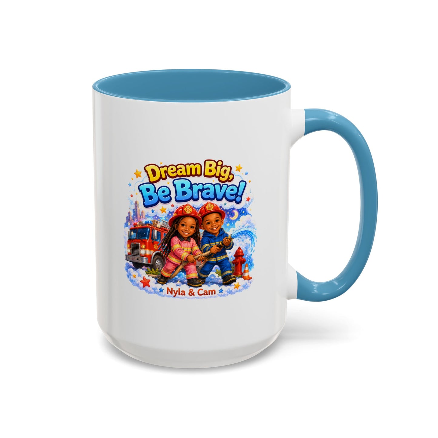 Dream Big Be Brave! Firefighter Kids Mug | Accent Coffee Mug