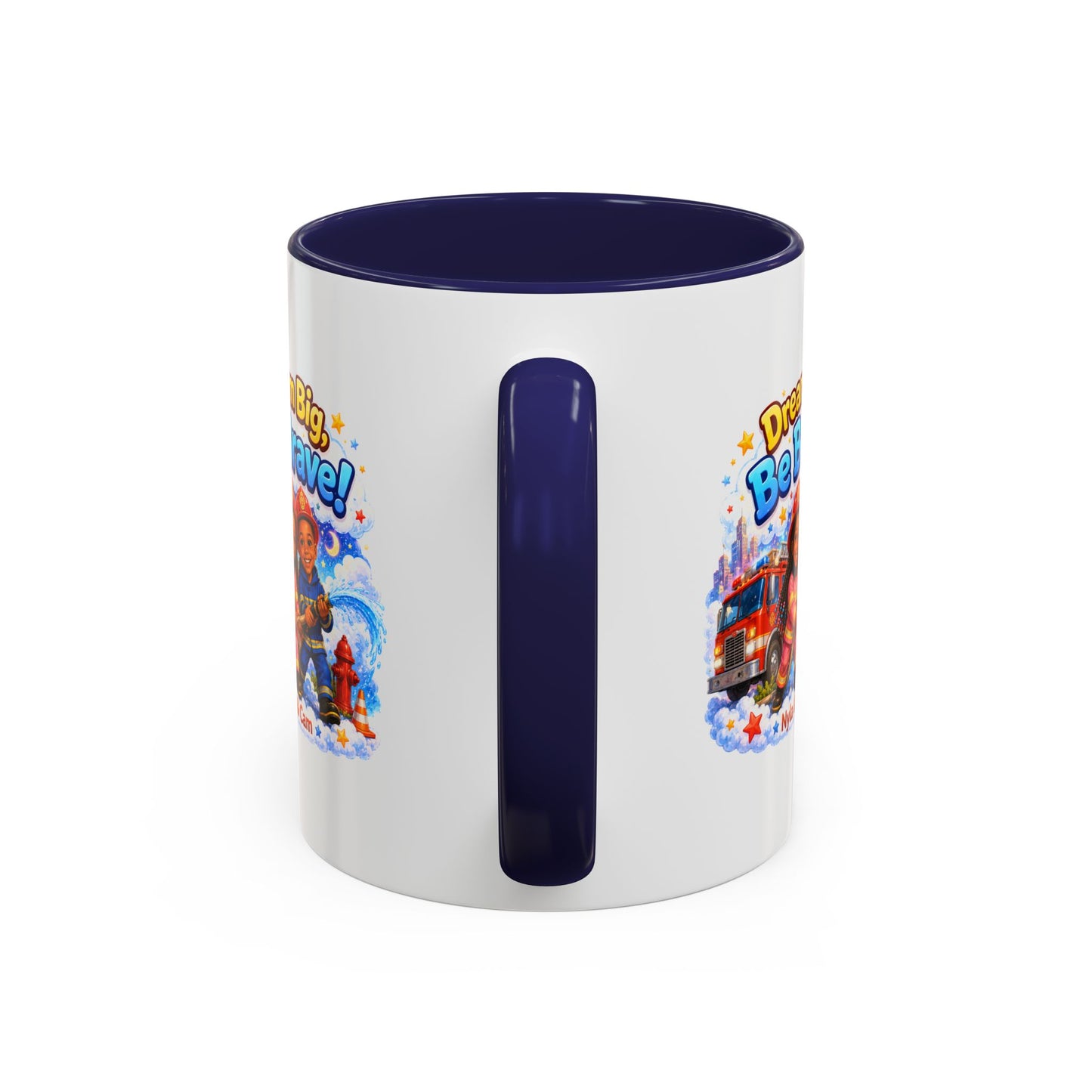 Dream Big Be Brave! Firefighter Kids Mug | Accent Coffee Mug