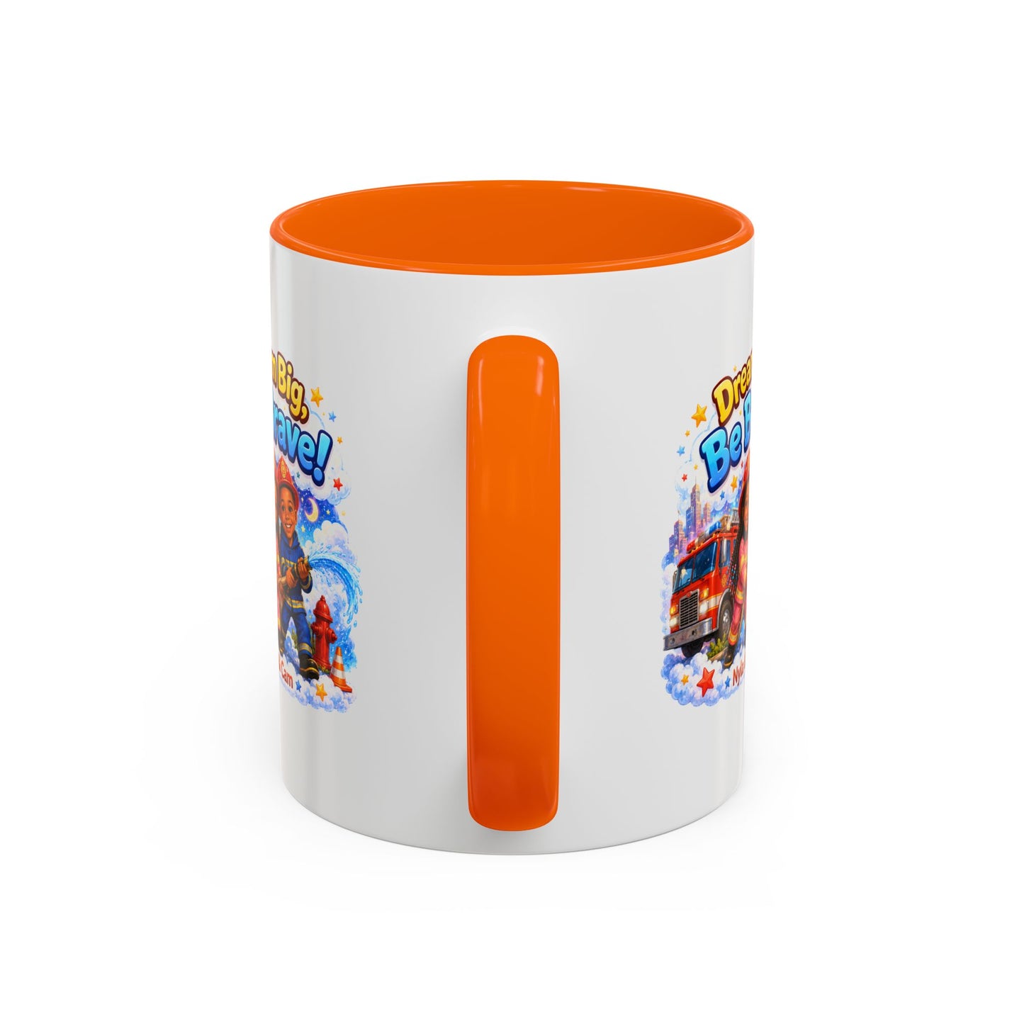 Dream Big Be Brave! Firefighter Kids Mug | Accent Coffee Mug