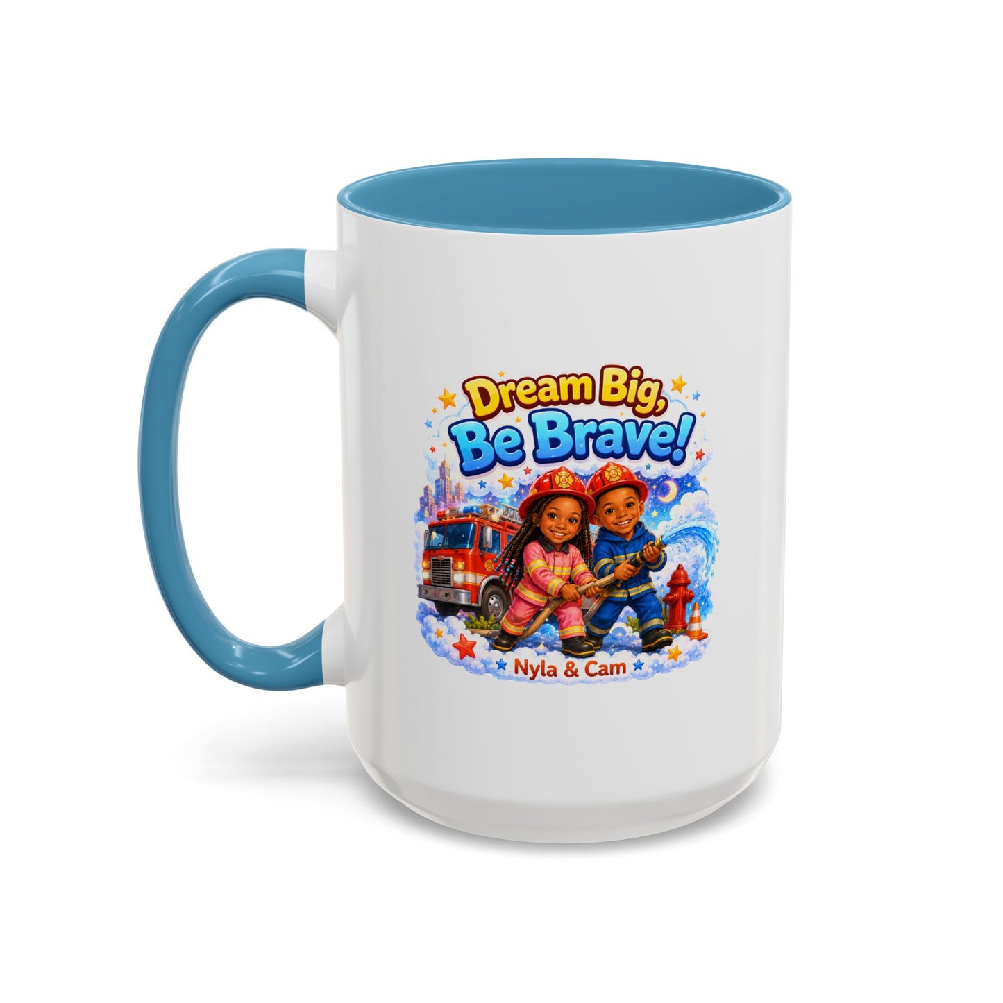 Dream Big Be Brave! Firefighter Kids Mug | Accent Coffee Mug