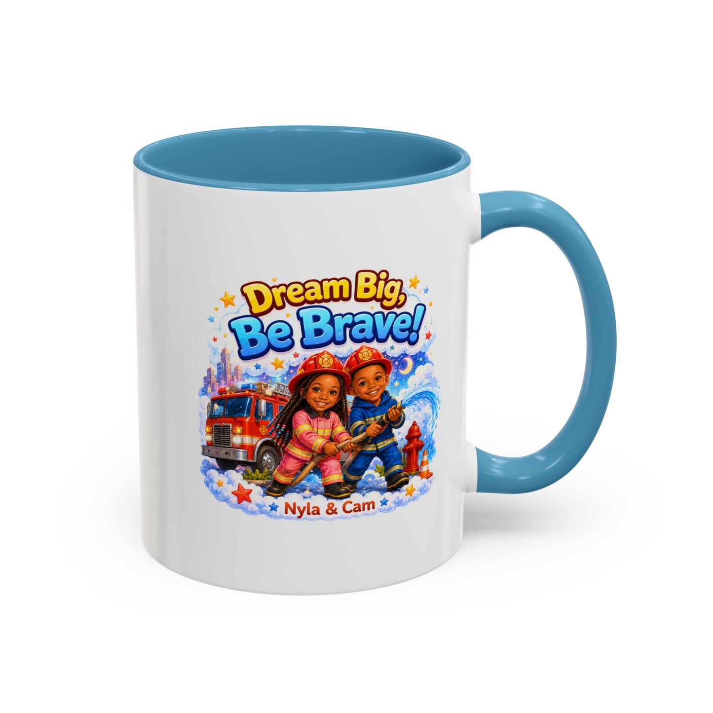 Dream Big Be Brave! Firefighter Kids Mug | Accent Coffee Mug