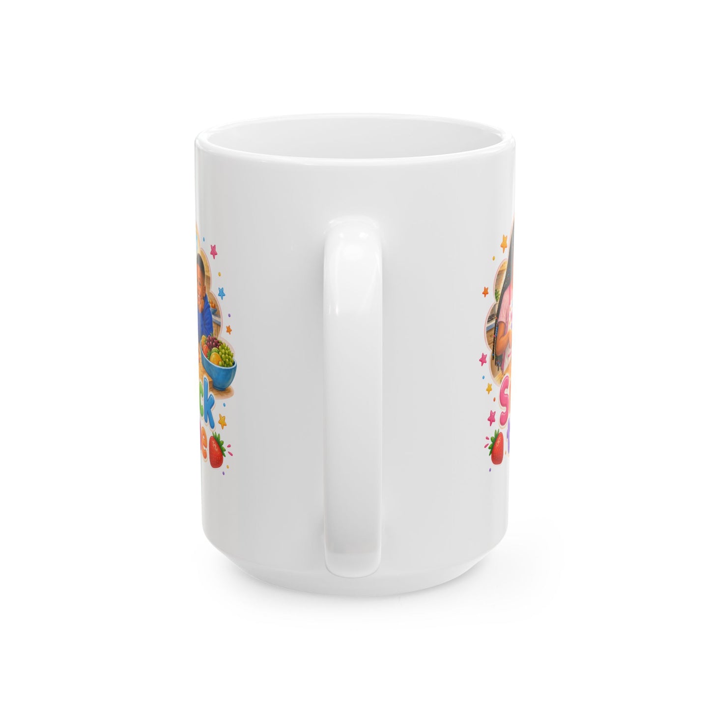 Kids Cooking Cartoon Chef Mug | Cute Kid Chef Illustration, Colorful Food Icons