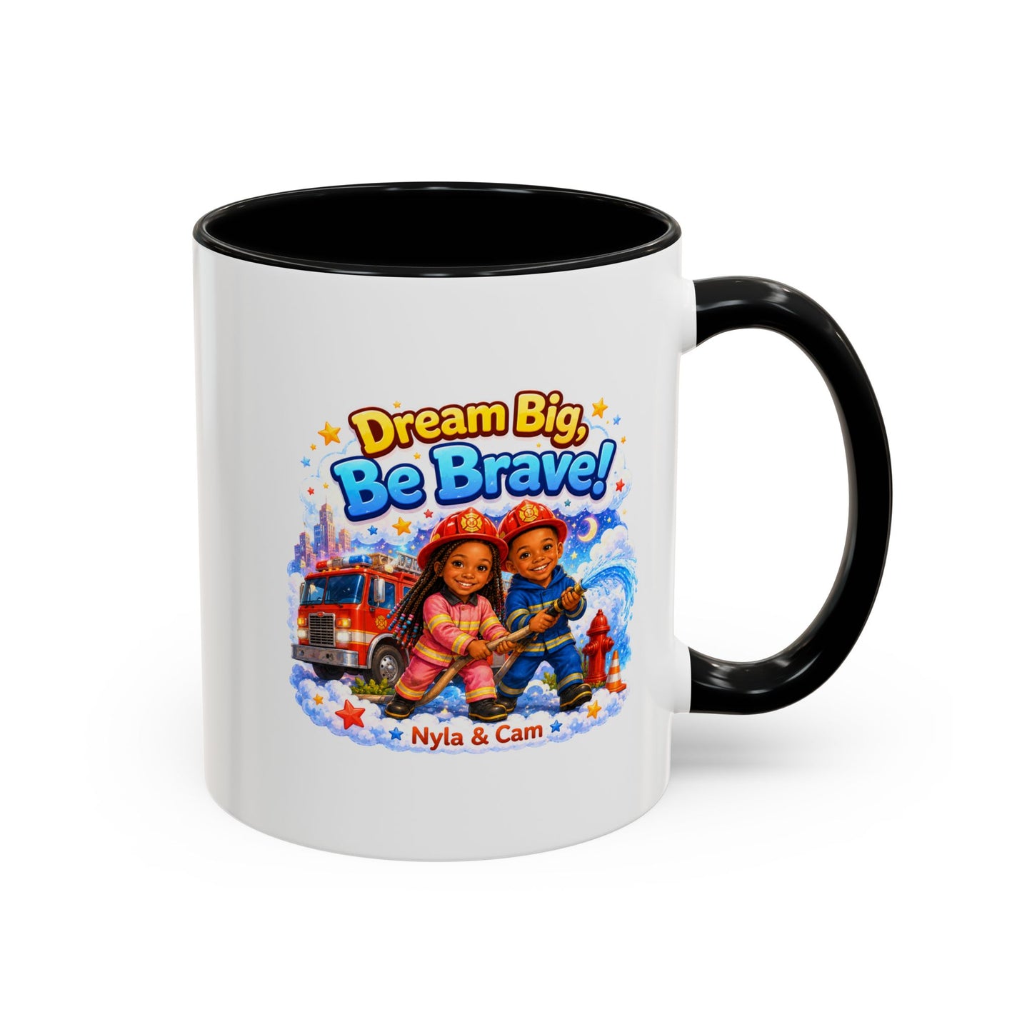 Dream Big Be Brave! Firefighter Kids Mug | Accent Coffee Mug