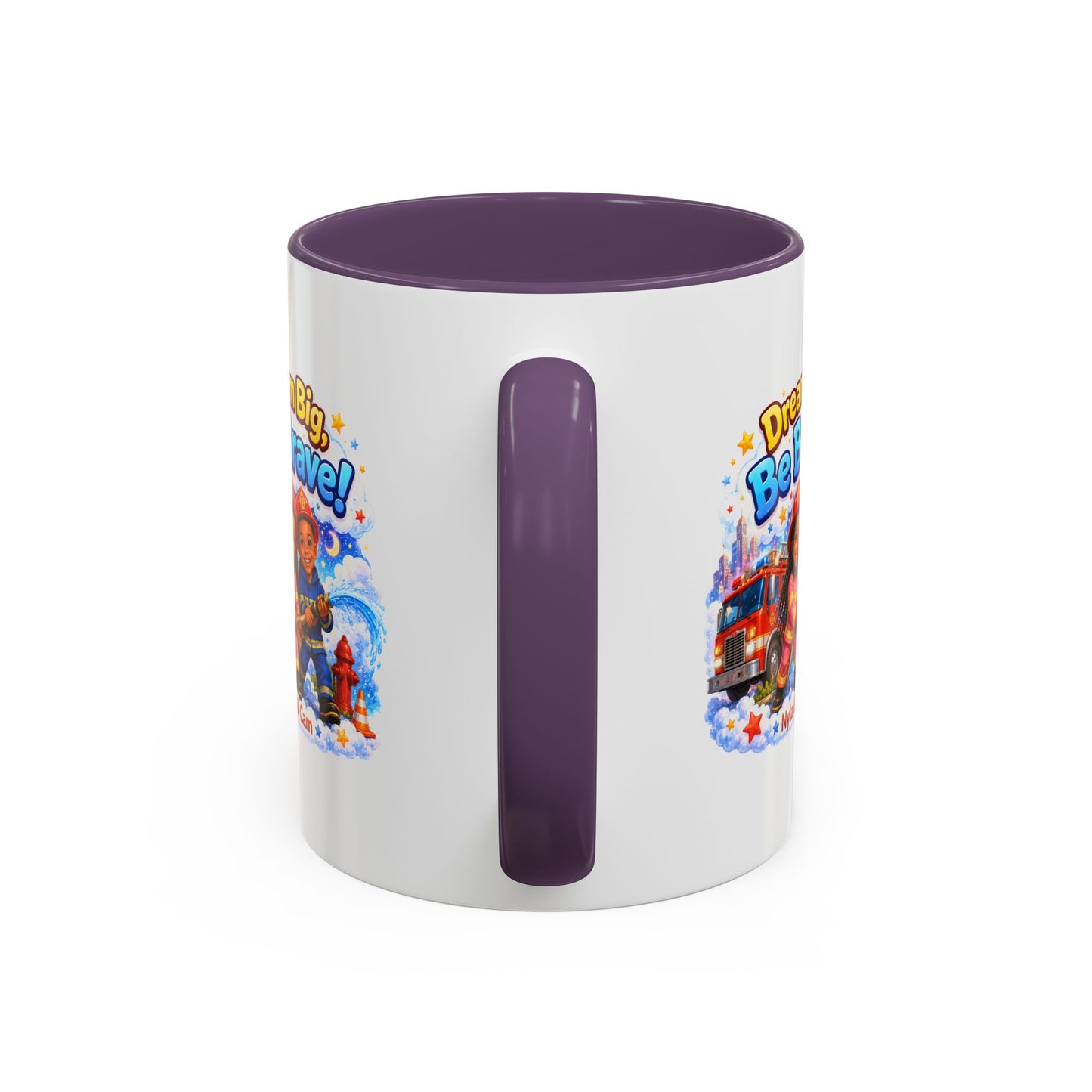 Dream Big Be Brave! Firefighter Kids Mug | Accent Coffee Mug