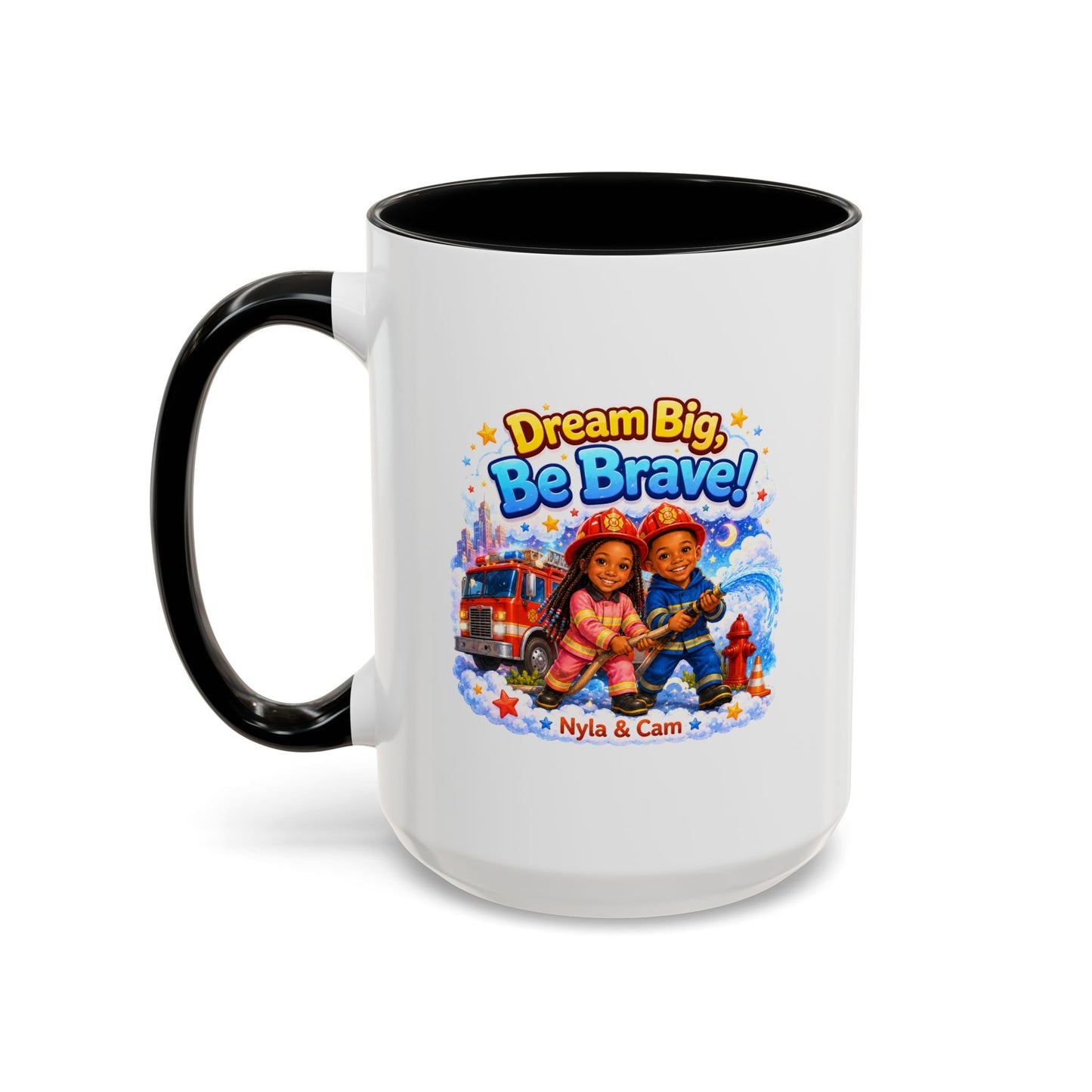 Dream Big Be Brave! Firefighter Kids Mug | Accent Coffee Mug