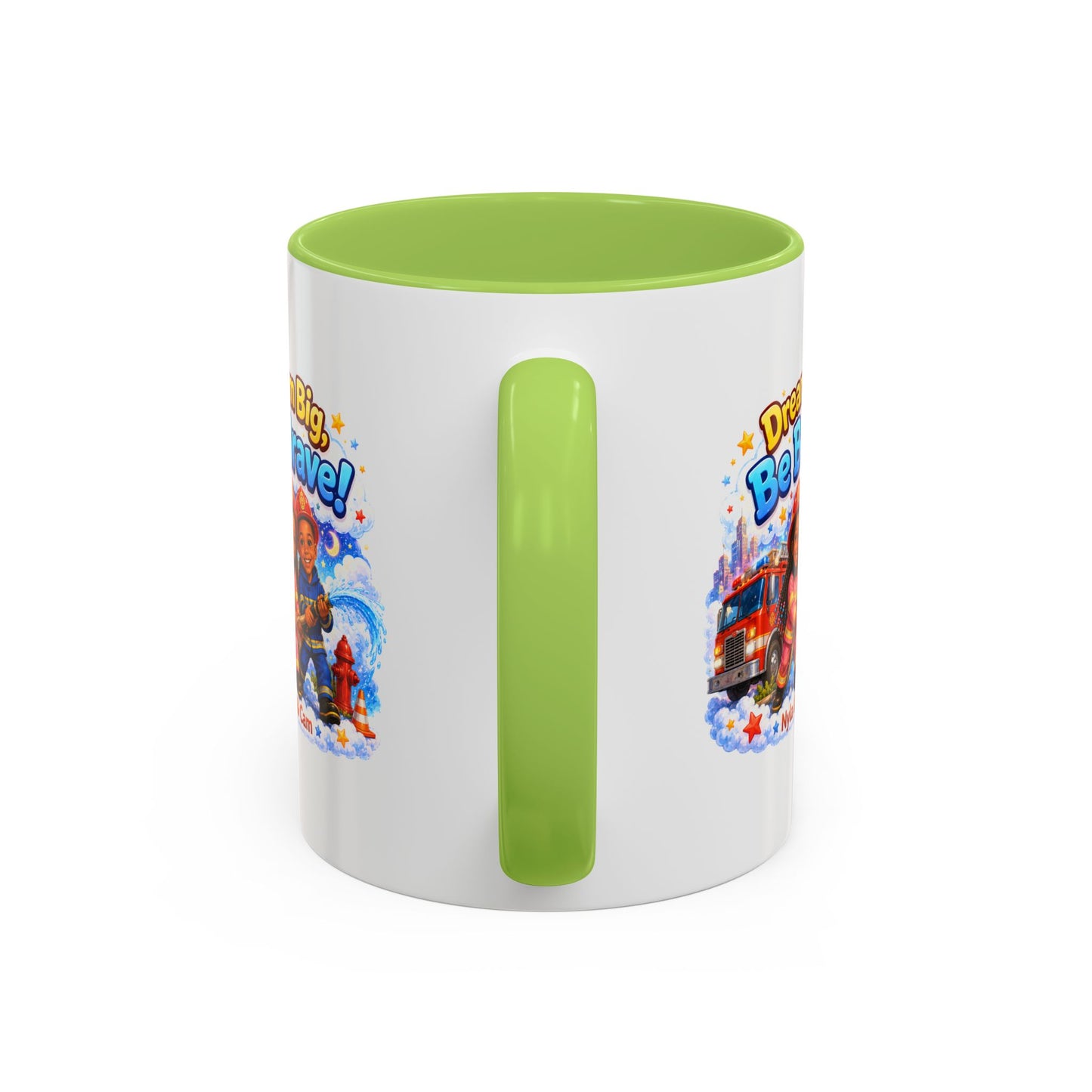 Dream Big Be Brave! Firefighter Kids Mug | Accent Coffee Mug