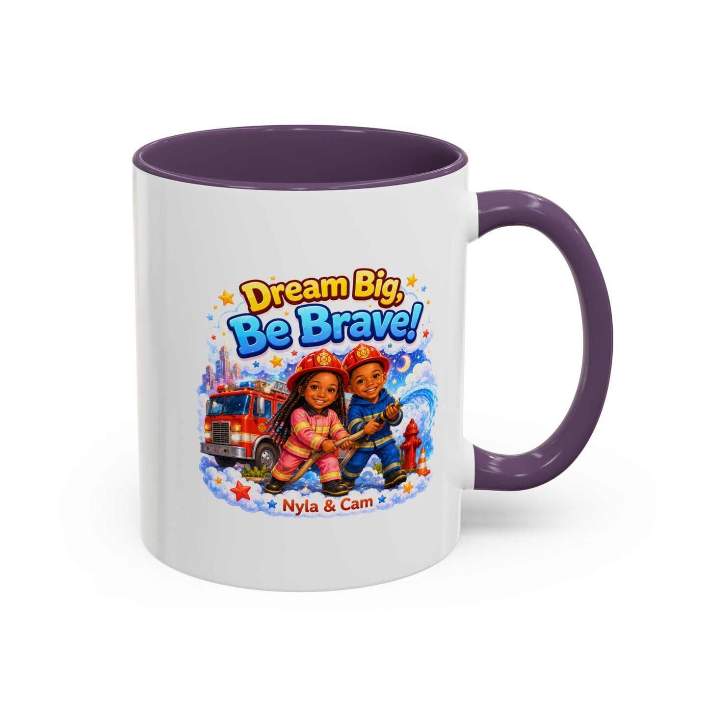 Dream Big Be Brave! Firefighter Kids Mug | Accent Coffee Mug