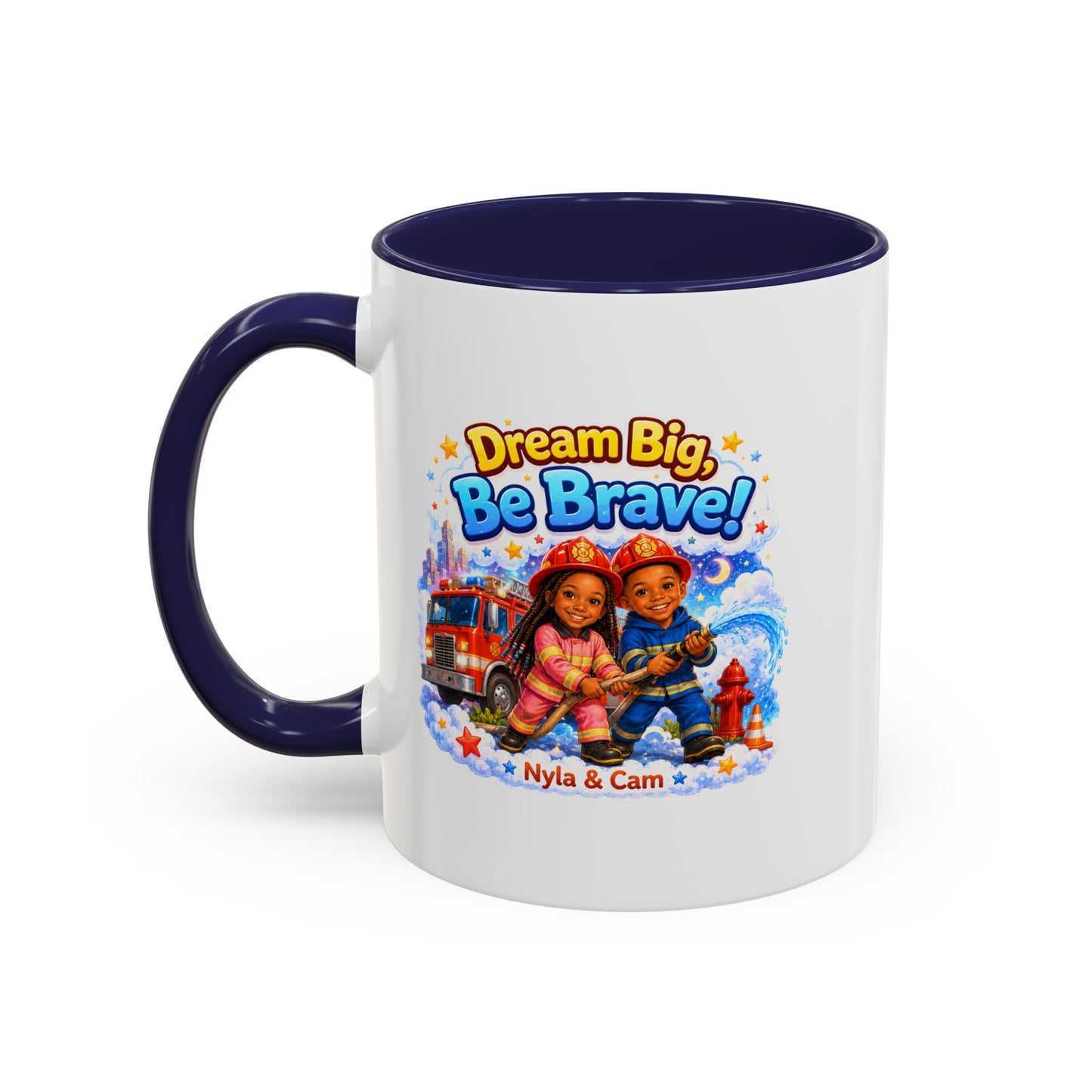 Dream Big Be Brave! Firefighter Kids Mug | Accent Coffee Mug