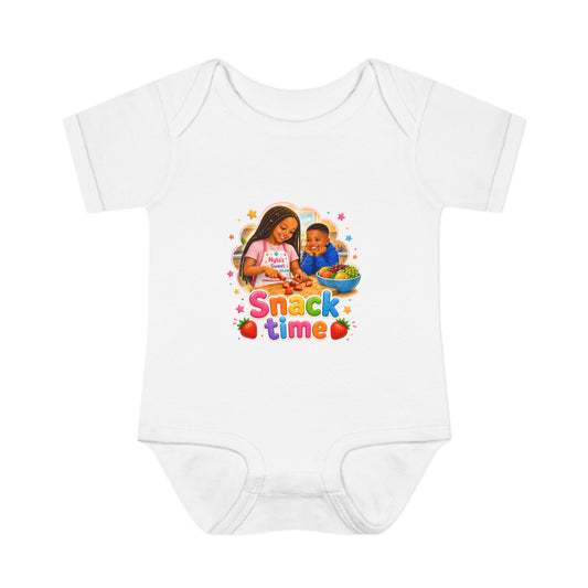 Snack Time baby bodysuit | Cute kids snack graphic