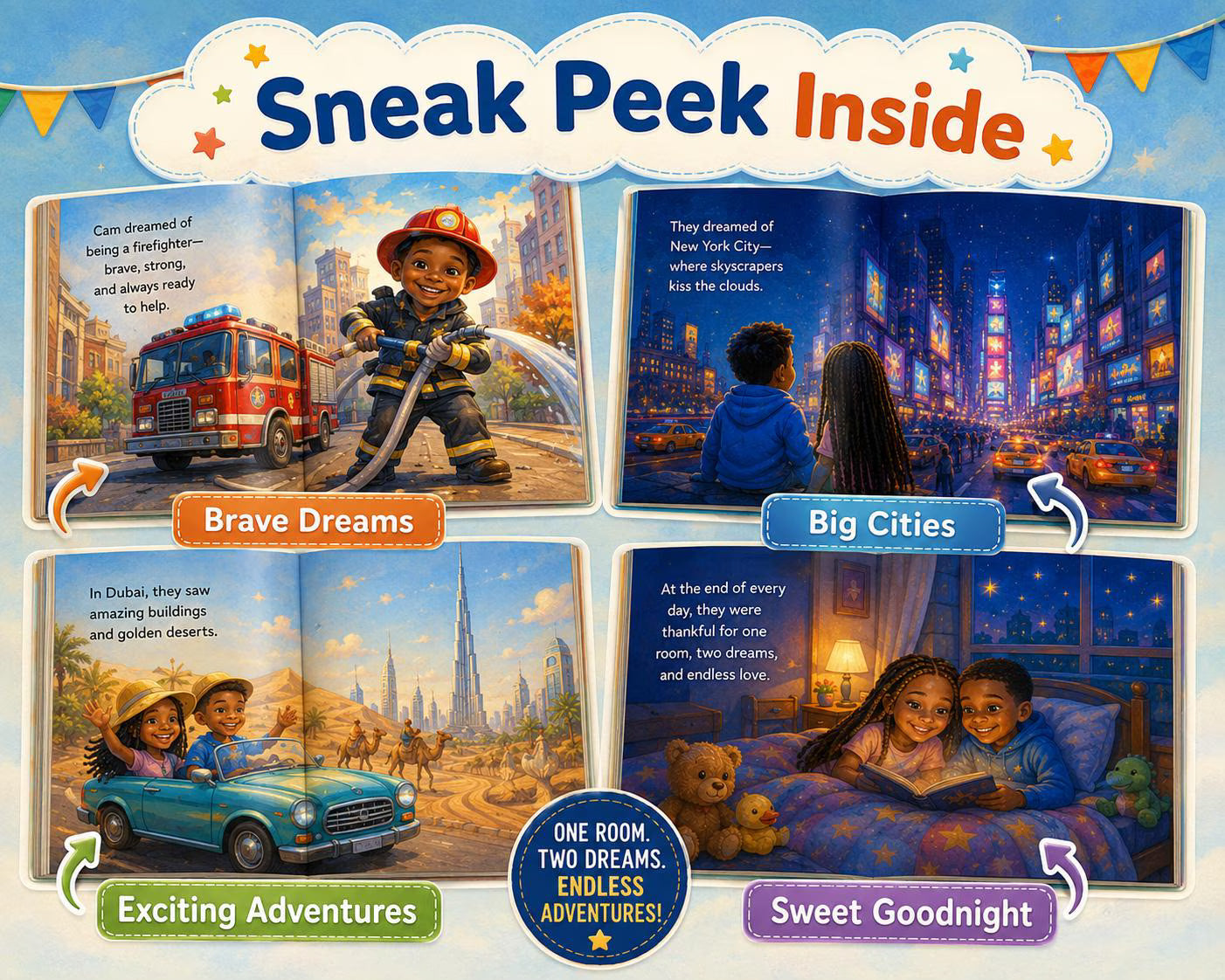 Children's Adventure Storybook: Nyla & Cam's Big Dreams (Digital Download PDF)
