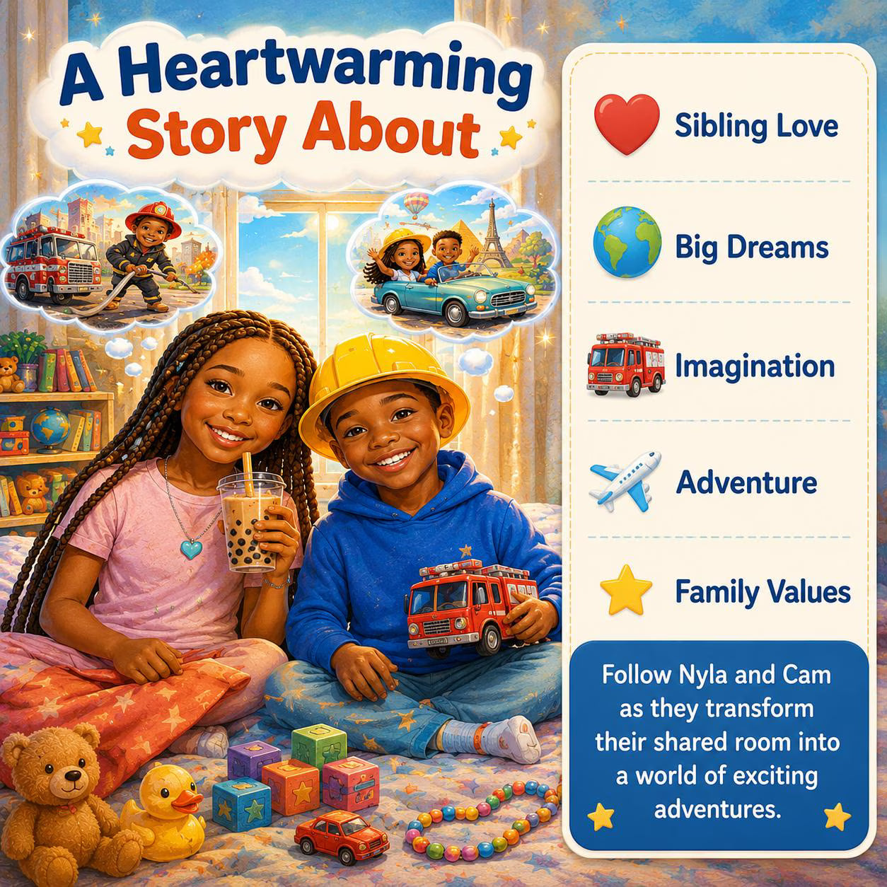 Children's Adventure Storybook: Nyla & Cam's Big Dreams (Digital Download PDF)